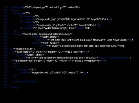 Illustration of source code written in programming language Foto stock