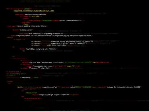 Illustration of source code written in programming language Foto stock