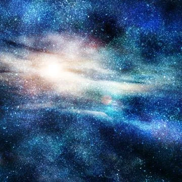 Illustration of space with multiple stars Stock Illustration