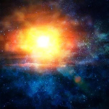 Illustration of space with multiple stars Stock Illustration