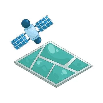 Illustration of space satellite 스톡 일러스트