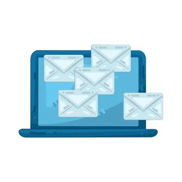 Illustration of Spam email Illustrazione stock