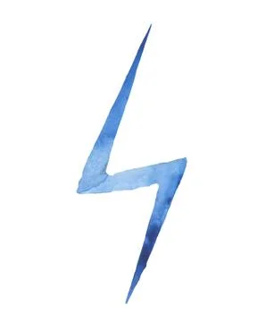 Illustration of sparkling lightning bolt with electric effect Stock Illustration