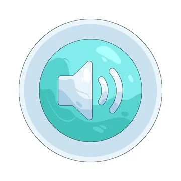 Illustration of speaker button Stock Illustration