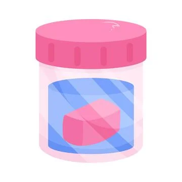 Illustration of specimen jar with tissue sample Stock Illustration