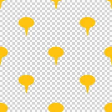 Illustration of speech bubble icon in yellow color Stock Illustration