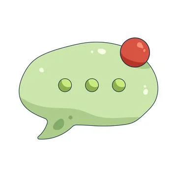 Illustration of speech bubble notification 库存插图