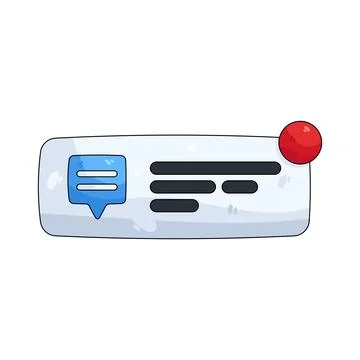 Illustration of speech bubble notification Stock Illustration