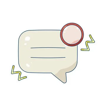 Illustration of speech bubble notification Stockillustratie