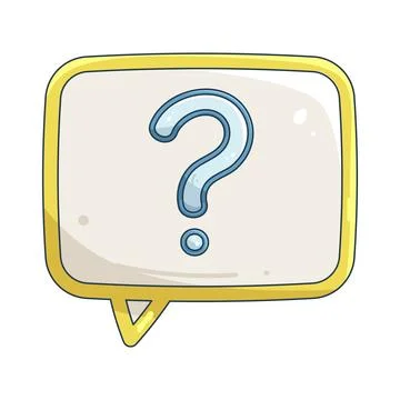Illustration of speech bubble with a question mark Stock Illustration