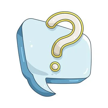 Illustration of speech bubble with a question mark Stock Illustration