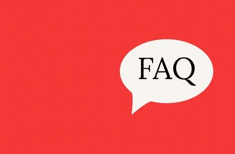 An illustration of speech bubble with text FAQ. Frequently asked questions co Stock Illustration