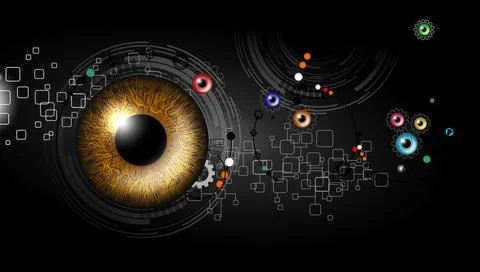 Illustration of speed movement pattern and motion blur of an eye Stock Illustration