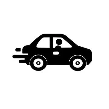 Illustration of a speeding car イラスト素材