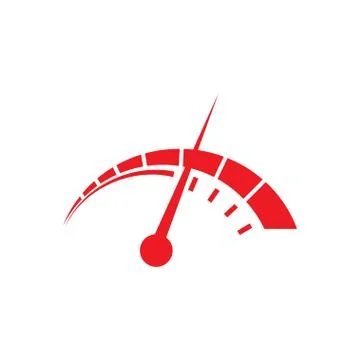 Illustration of speedometer logo design template vector Stock Illustration