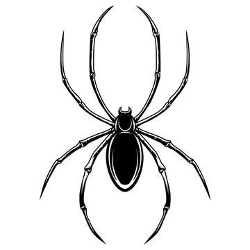Illustration of spider. Design element for logo, label, sign, emblem, poster. Stock Illustration