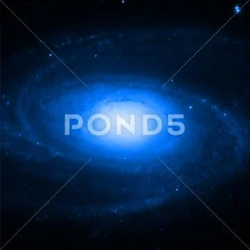 Illustration of Spiral Galaxy. Vector Stock Illustration
