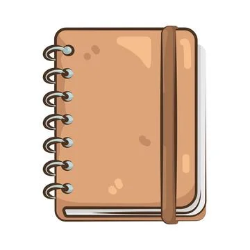 Illustration of spiral notebook 库存插图