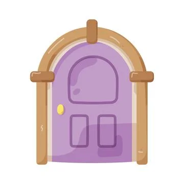 Illustration of spooky door Stock Illustration