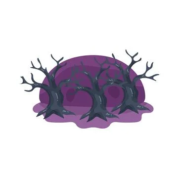 Illustration of spooky forest Stock Illustration
