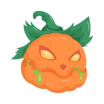 Illustration of spooky pumpkin Stock Illustration