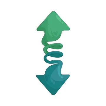 Illustration of spring arrow Stock Illustration