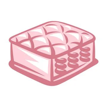 Illustration of spring mattress. Stock Illustration