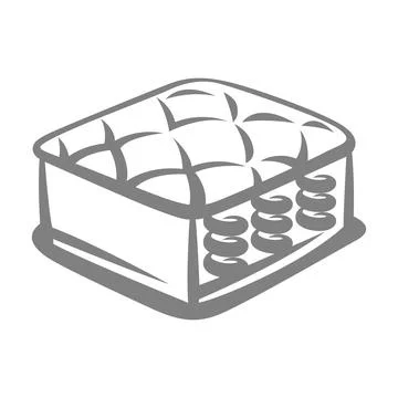 Illustration of spring mattress. Stock Illustration