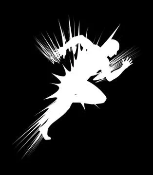 Illustration of a sprinter Stock Illustration