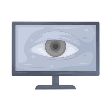 Illustration of Spyware eye Stock Illustration