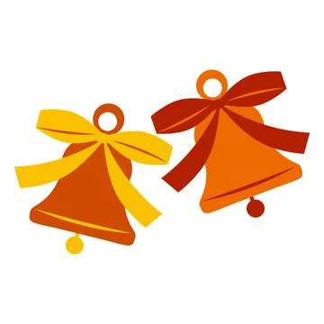 Illustration on a square background - a bell. Design element Stock Illustration