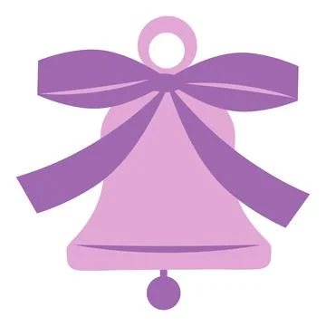 Illustration on a square background - a bell. Design element Stock Illustration