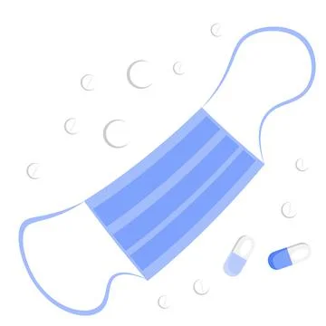 The illustration on a square background is an epidemic. Design element of boo Illustrazione stock