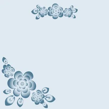 Illustration on a square background - a frame for congratulations or a card w Illustrazione stock