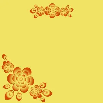 Illustration on a square background - a frame for congratulations or a card w Illustrazione stock