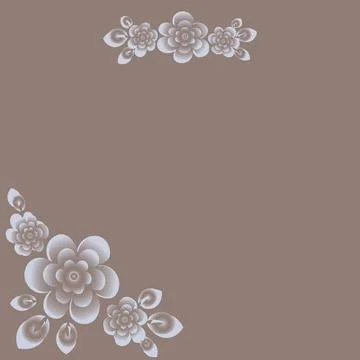 Illustration on a square background - a frame for congratulations or a card w Stock Illustration