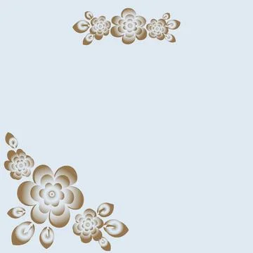 Illustration on a square background - a frame for congratulations or a card w Stock Illustration