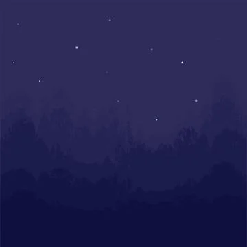 Illustration on a square background - Starry Night. Surreal. Background. Desi Stock Illustration