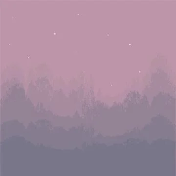 Illustration on a square background - Starry Night. Surreal. Background. Desi Stock Illustration