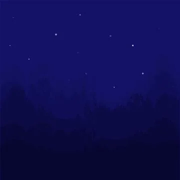 Illustration on a square background - Starry Night. Surreal. Background. Desi Stock Illustration