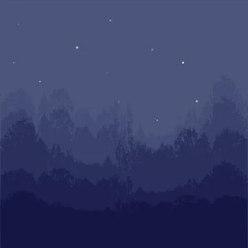 Illustration on a square background - Starry Night. Surreal. Background. Desi Illustrazione stock
