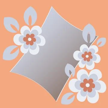 Illustration on a square background - a stylized postcard or banner for an in Stock Illustration