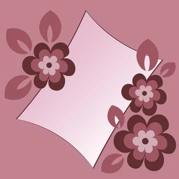 Illustration on a square background - a stylized postcard or banner for an in Stock Illustration