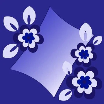 Illustration on a square background - a stylized postcard or banner for an in Stock Illustration
