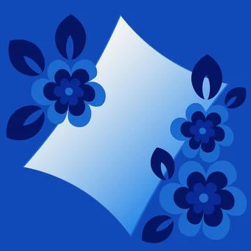 Illustration on a square background - a stylized postcard or banner for an in Stock Illustration