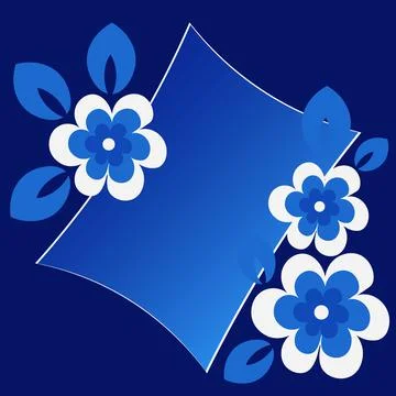 Illustration on a square background - a stylized postcard or banner for an in Stock Illustration