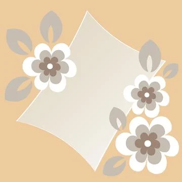 Illustration on a square background - a stylized postcard or banner for an in Stock Illustration