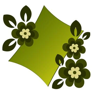 Illustration on a square background - a stylized postcard or banner for an in Stock Illustration