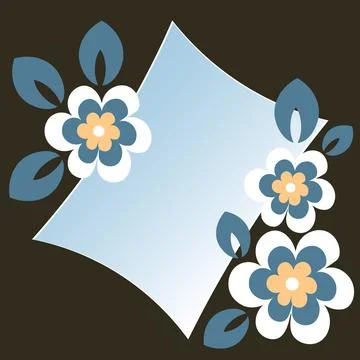 Illustration on a square background - a stylized postcard or banner for an in Stock Illustration
