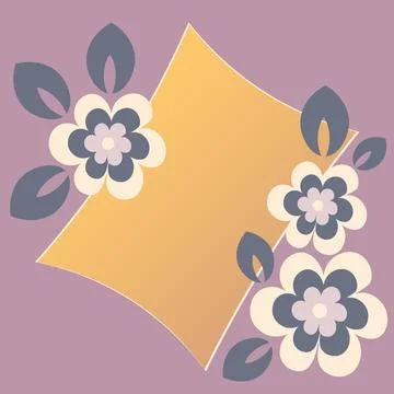 Illustration on a square background - a stylized postcard or banner for an in Stock-Illustration